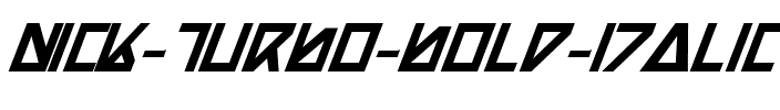 Nick Turbo Bold Italic Bold Italic.ttf