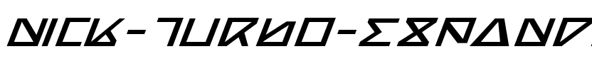 Nick Turbo Expanded Italic Expanded Italic.ttf