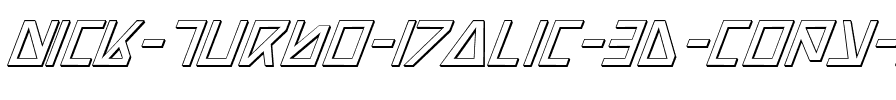 Nick Turbo  Italic 3D Italic 3D.ttf