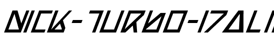 Nick Turbo Italic Italic.ttf