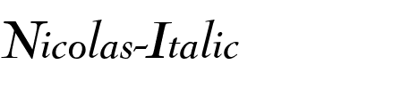 Nicolas Italic.ttf