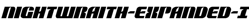 Nightwraith Expanded Expanded Italic.ttf