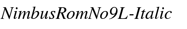 NimbusRomNo9L Italic.ttf