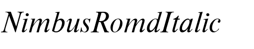 NimbusRomdItalic Regular.ttf
