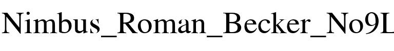 Nimbus Roman Becker No9L Regular.ttf