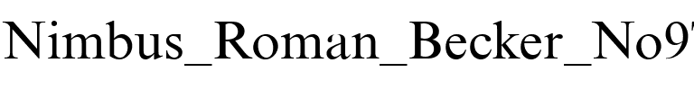 Nimbus Roman Becker No9T Regular.ttf