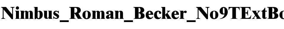 Nimbus Roman Becker No9TExtBol Regular.ttf