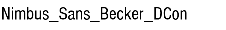 Nimbus Sans Becker DCon Regular.ttf