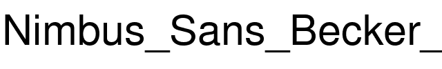 Nimbus Sans Becker L Regular.ttf