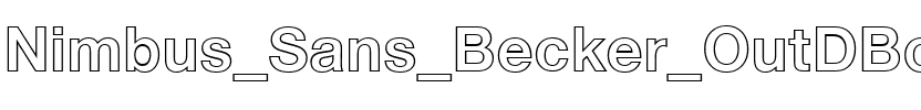 Nimbus Sans Becker OutDBol Regular.ttf
