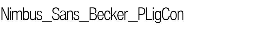 Nimbus Sans Becker PLigCon Regular.ttf