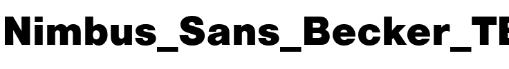 Nimbus Sans Becker TBla Regular.ttf