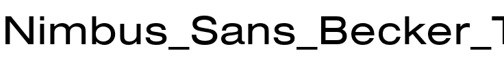 Nimbus Sans Becker TExt Regular.ttf