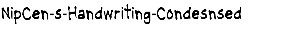 NipCen’s Handwriting Condesnsed Condesnsed.ttf