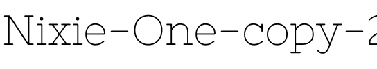 Nixie One Regular.ttf