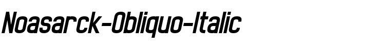 Noasarck Obliquo Italic.otf