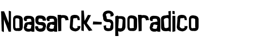 Noasarck Sporadico Regular.otf