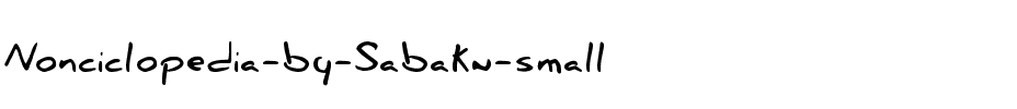 Nonciclopedia by Sabaku – small Normal.ttf