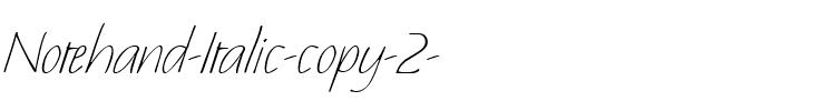Notehand Italique.ttf