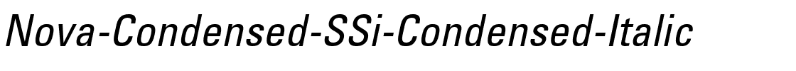 Nova Condensed SSi Condensed Italic.ttf