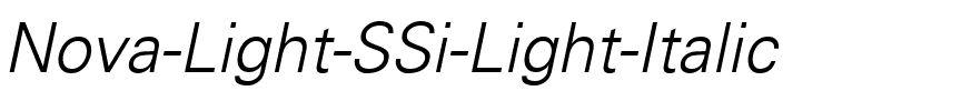 Nova Light SSi Light Italic.ttf