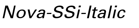 Nova SSi Italic.ttf