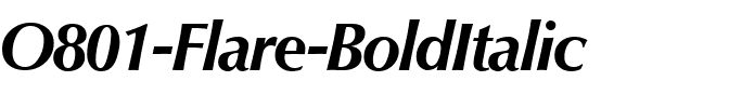 O801-Flare BoldItalic.ttf