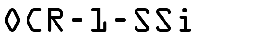 OCR 1 SSi Regular.ttf