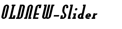 OLDNEW Slider.ttf