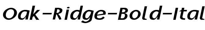 Oak-Ridge Bold Italic.ttf