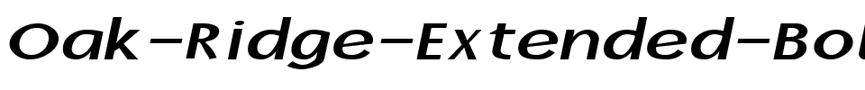 Oak-Ridge-Extended Bold Italic.ttf