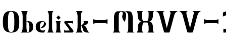 Obelisk MXVV 1.1 Regular.ttf