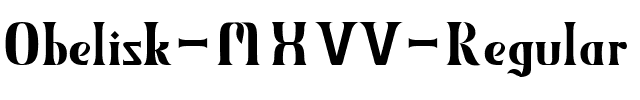 Obelisk MXVV Regular.ttf