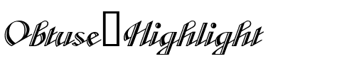 Obtuse Highlight.ttf