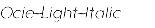 Ocie Light Italic.otf