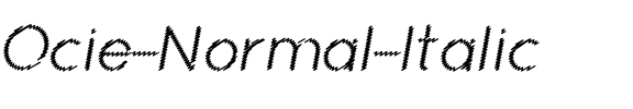 Ocie Normal Italic.otf