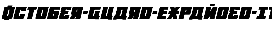 October Guard Expanded Italic Expanded Italic.ttf