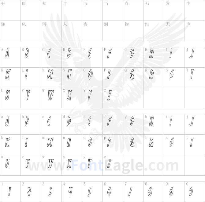 Oh-Mighty-Isis-Outline-Italic