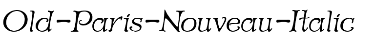 Old Paris Nouveau Italic.ttf
