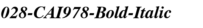 028-CAI978 Bold Italic.ttf