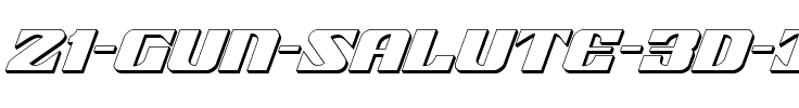 21 Gun Salute 3D Italic Italic.ttf