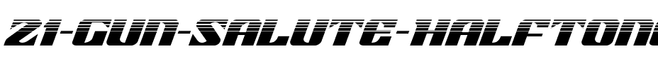 21 Gun Salute Halftone Italic Italic.ttf
