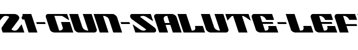 21 Gun Salute Leftalic Italic.ttf