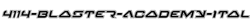 4114 Blaster Academy Italic Italic.ttf