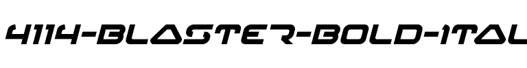 4114 Blaster Bold Italic Bold Italic.ttf