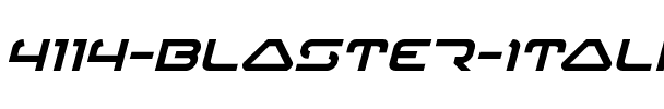 4114 Blaster Italic Italic.ttf