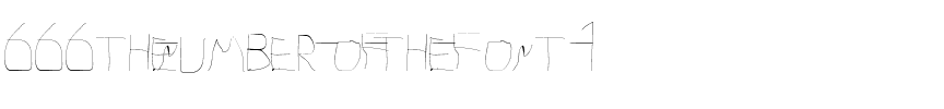 666the number of the font 1.ttf