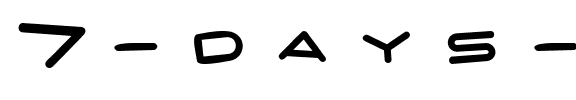 7 days fat rotated Regular.ttf