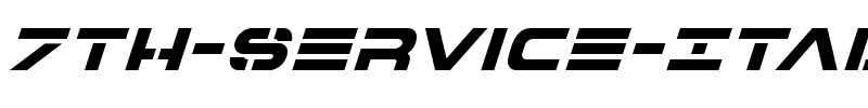 7th Service Italic Italic.ttf