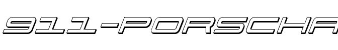 911 Porscha 3D Italic Italic.ttf